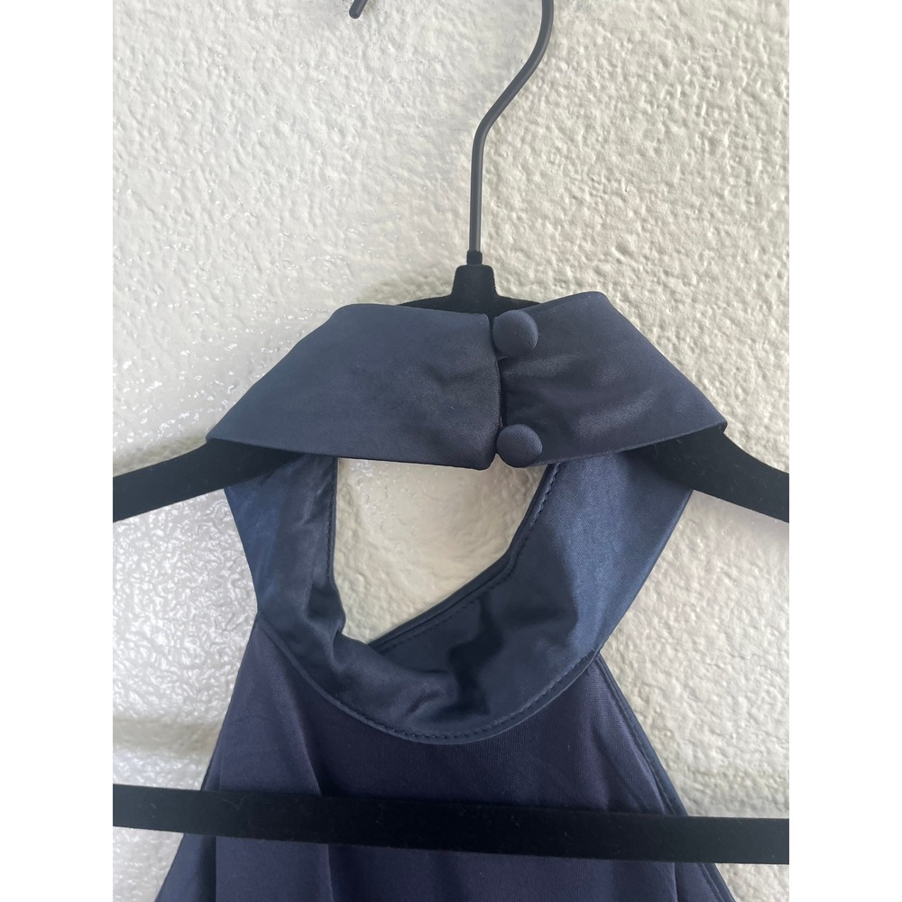 NWT Lulus Love in Your Life Satin Halter Maxi Dress Navy Blue Small - Picture 9 of 11